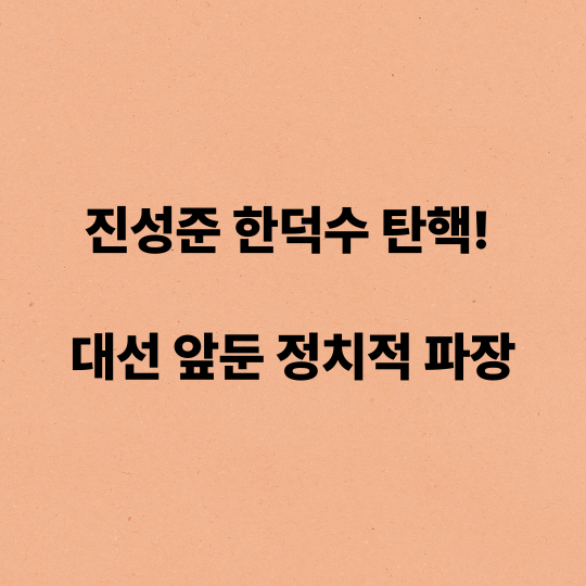 진성준 한덕수 탄핵